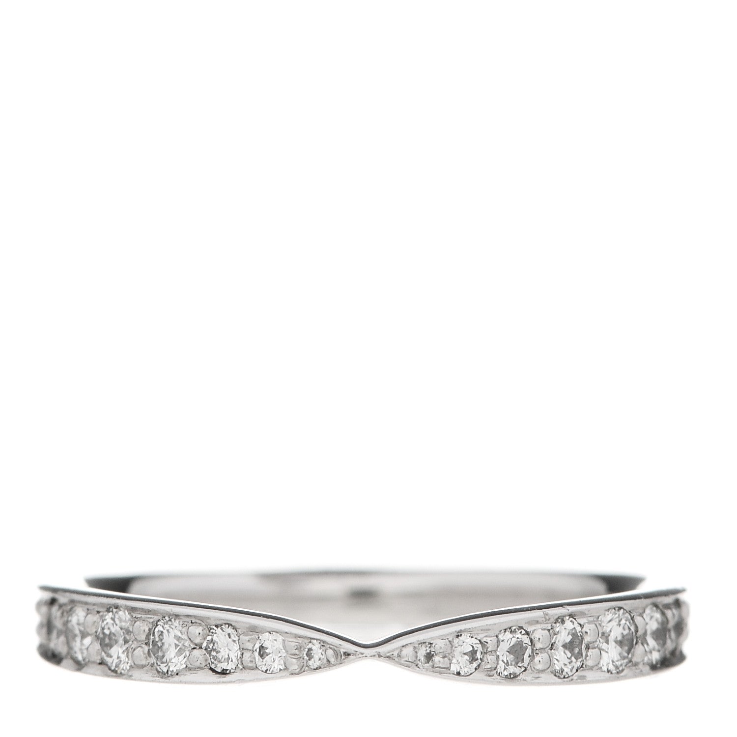 Tiffany Platinum Diamond Harmony Bead-Set Band Ring 48 4.5 1 of 5