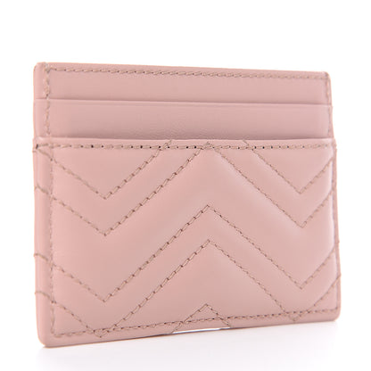 Gucci Calfskin Matelasse GG Marmont Card Holder Perfect Pink 2 of 6