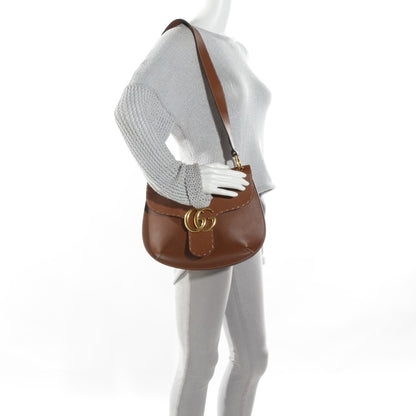 Gucci Calfskin Feline GG Marmont Flap Shoulder Bag Cuir 2 of 7