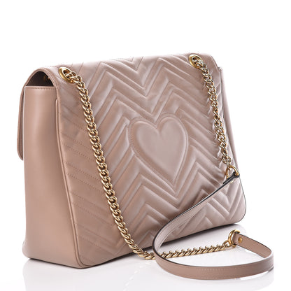Gucci Calfskin Matelasse Large GG Marmont Shoulder Bag Porcelain Rose 3 of 11