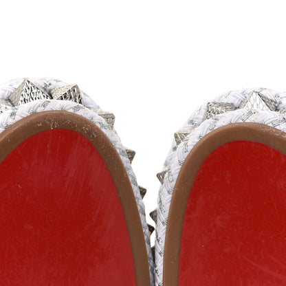 Christian Louboutin Nappa Pyraclou 110 Wedge Sandals 38 White 15 of 16
