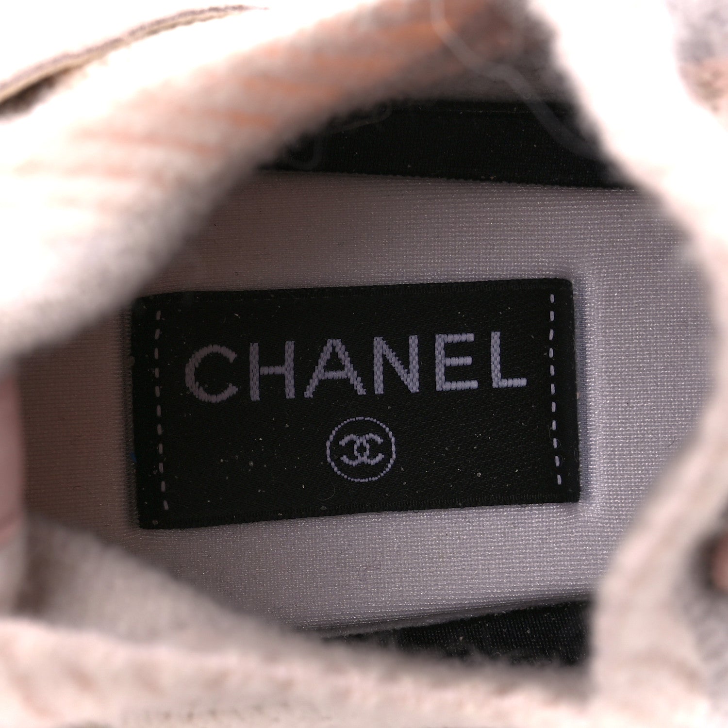 Chanel Mesh Suede Fabric Womens CC Sneakers 41 Light Pink 8 of 10