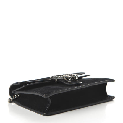 Gucci Suede Super Mini Dionysus Shoulder Bag Black 3 of 10