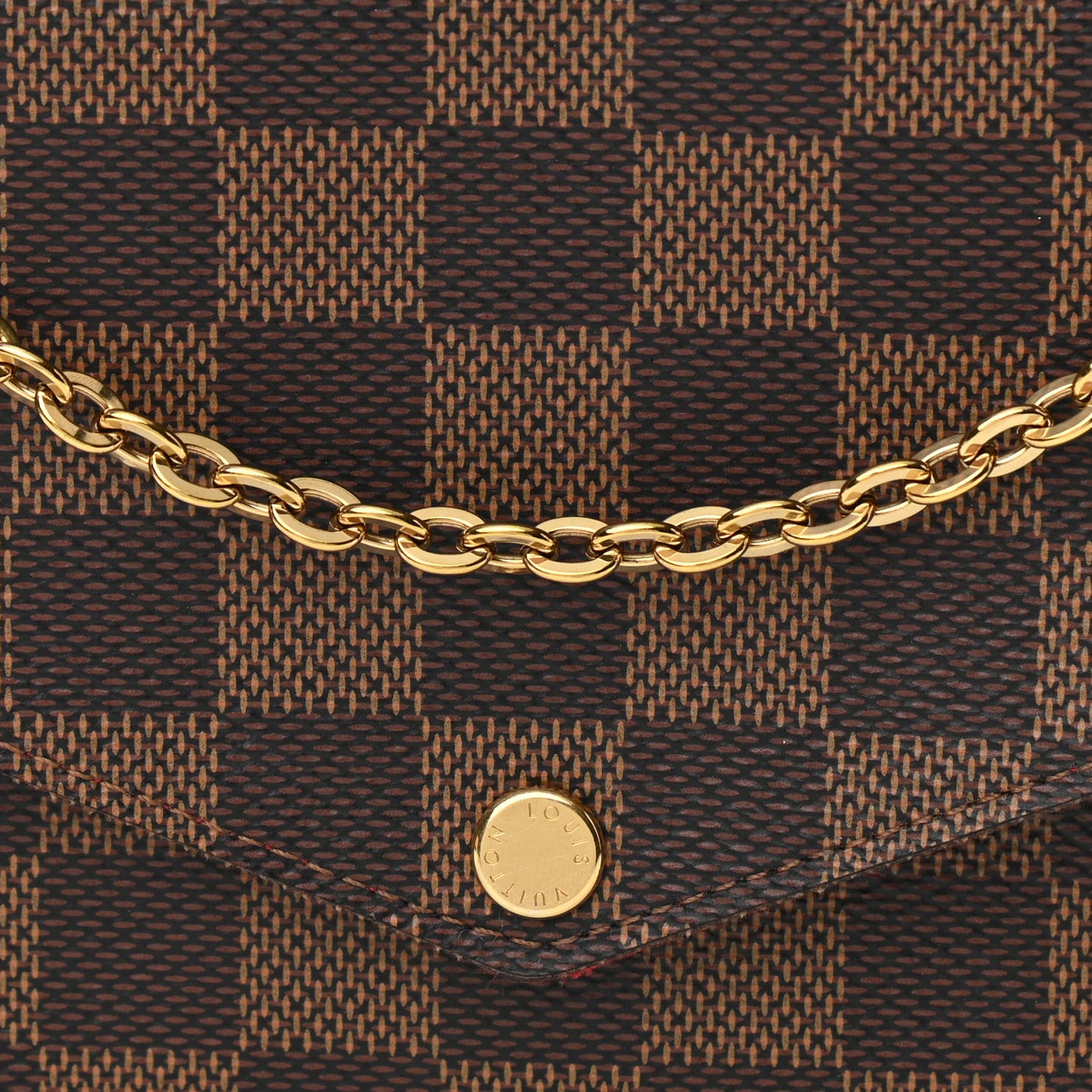 Damier Ebene Pochette Felicie Chain Wallet