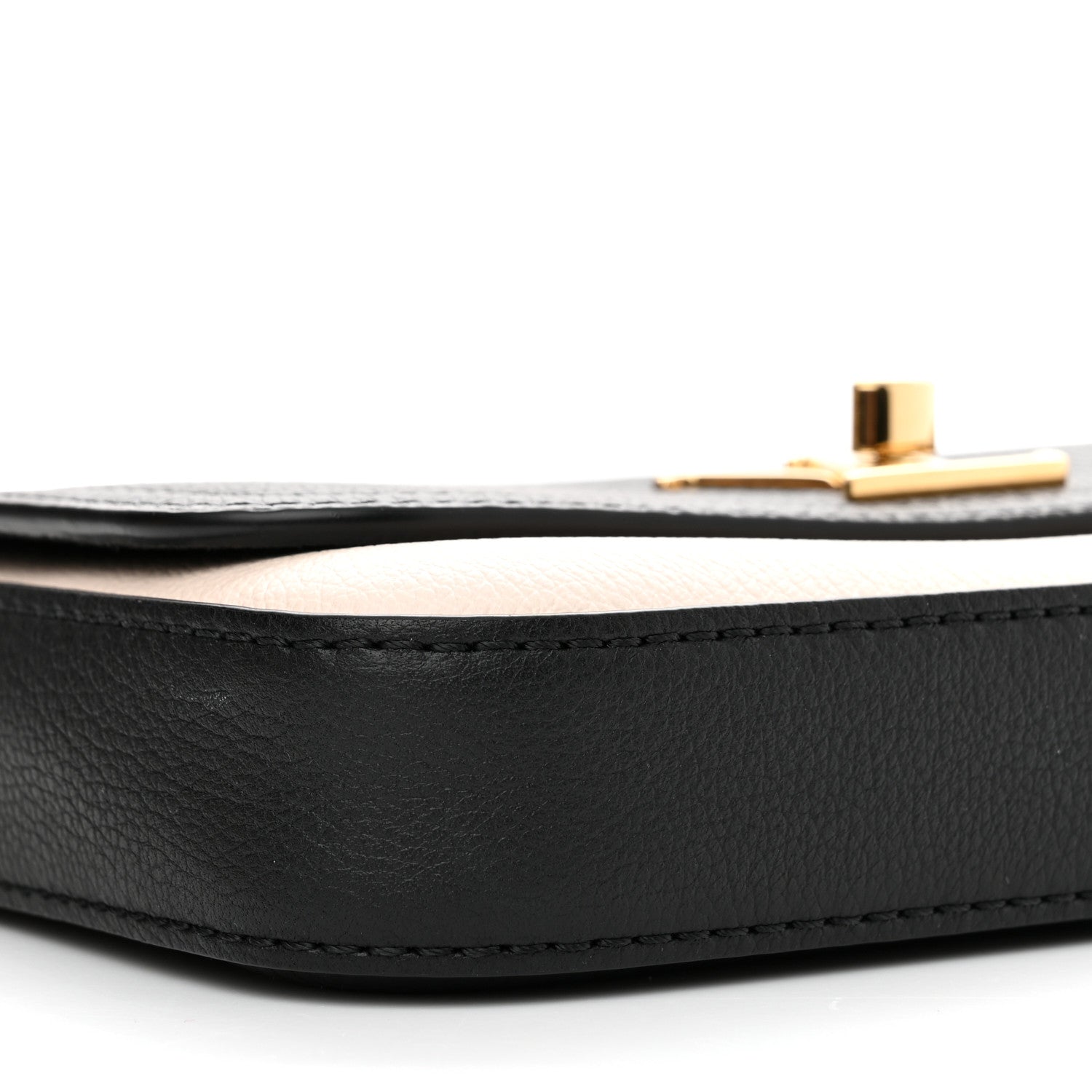 Louis Vuitton Calfskin Lockme Phone Chain Pouch Vanille Black 10 of 11