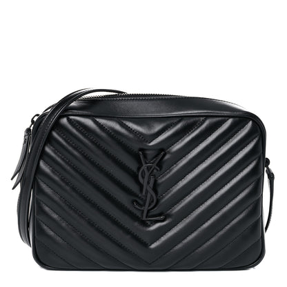 Saint Laurent Calfskin Matelasse Monogram Lou Camera Bag Black 1 of 9