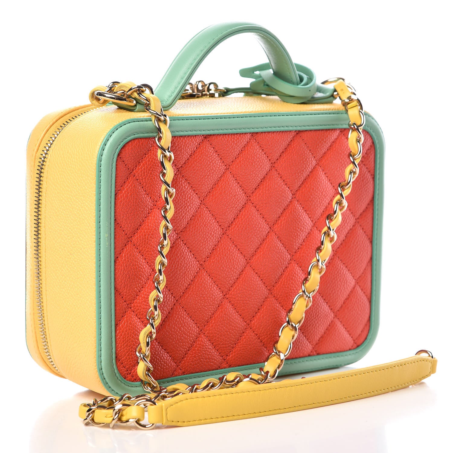 Chanel Caviar Quilted Medium CC Filigree Vanity Case Multicolor 3 of 12