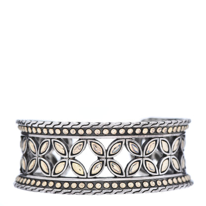 John Hardy Sterling Silver 18K Yellow Gold Kawung Cuff Bracelet 1 of 7