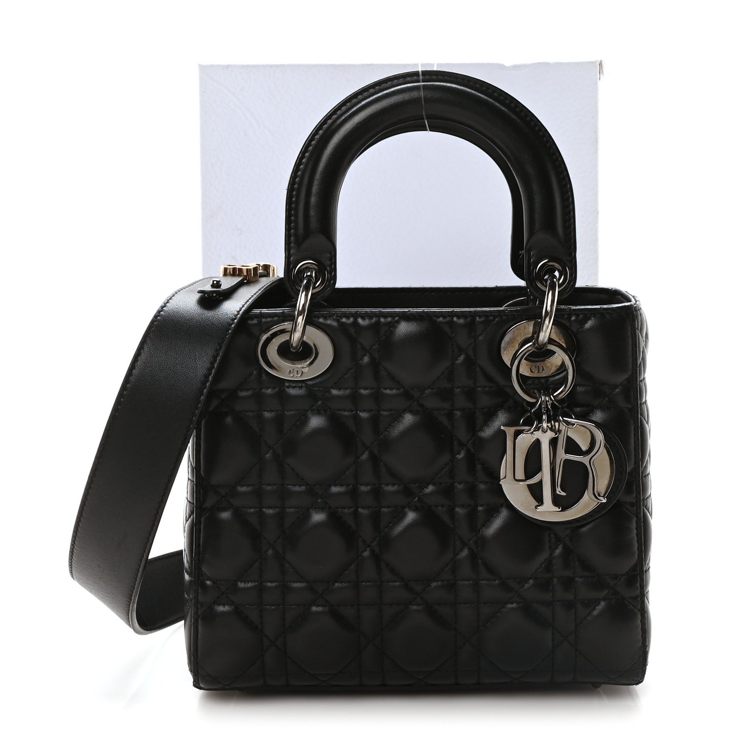 Lambskin Cannage Small My ABCDior Lady Dior Black