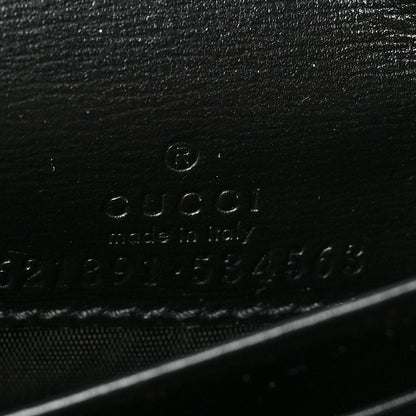 Gucci Boarded Plutone Calfskin Horsebit 1955 Flap Card Case Wallet Black 6 of 6