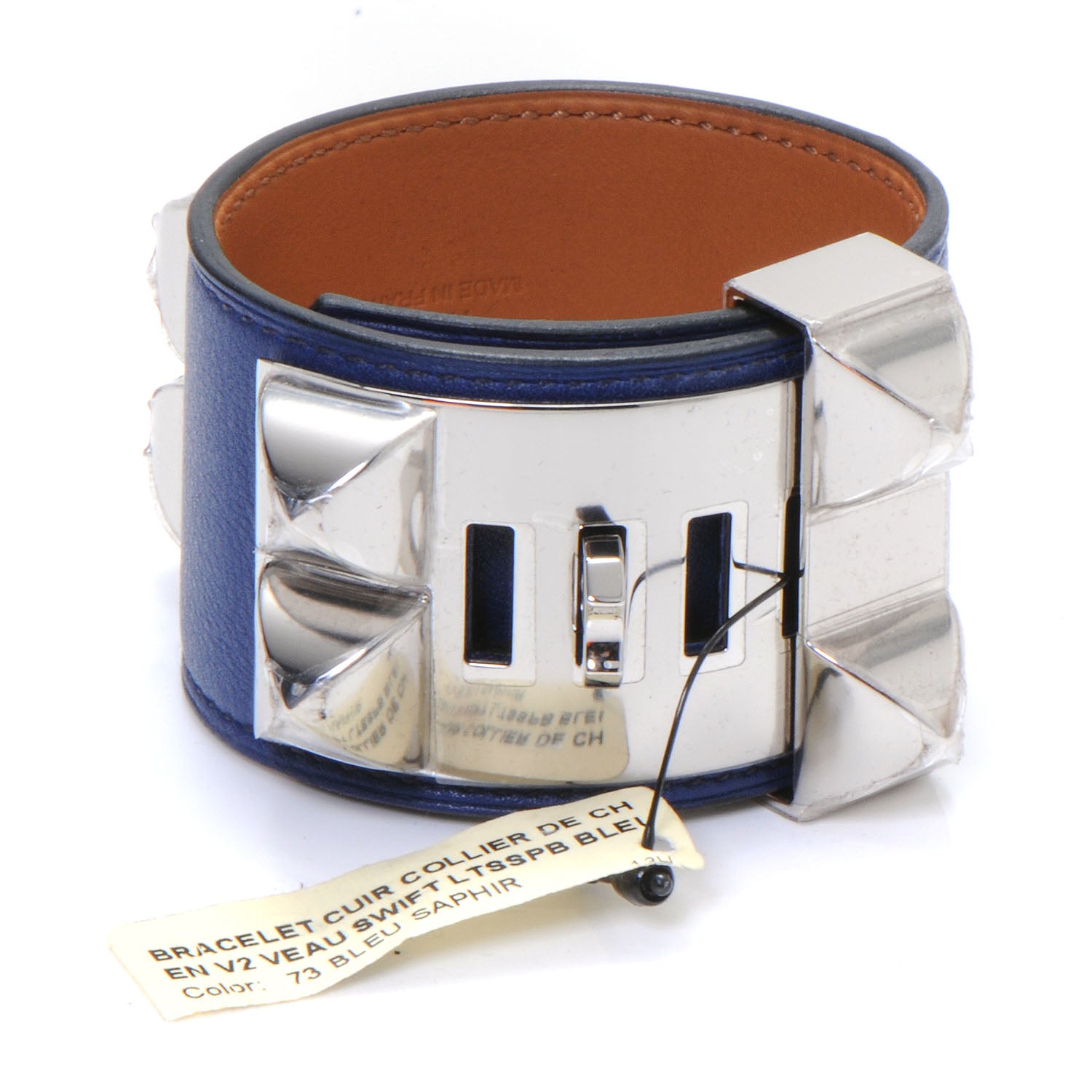 Hermes Swift Collier de Chien CDC Bracelet S Bleu Saphir 3 of 7