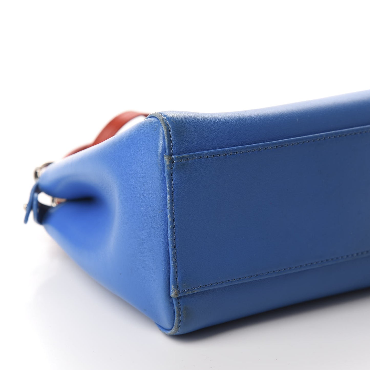 Nappa Colorblock Mini Peekaboo Iconic Satchel Blue Royal Papavero Cuoio