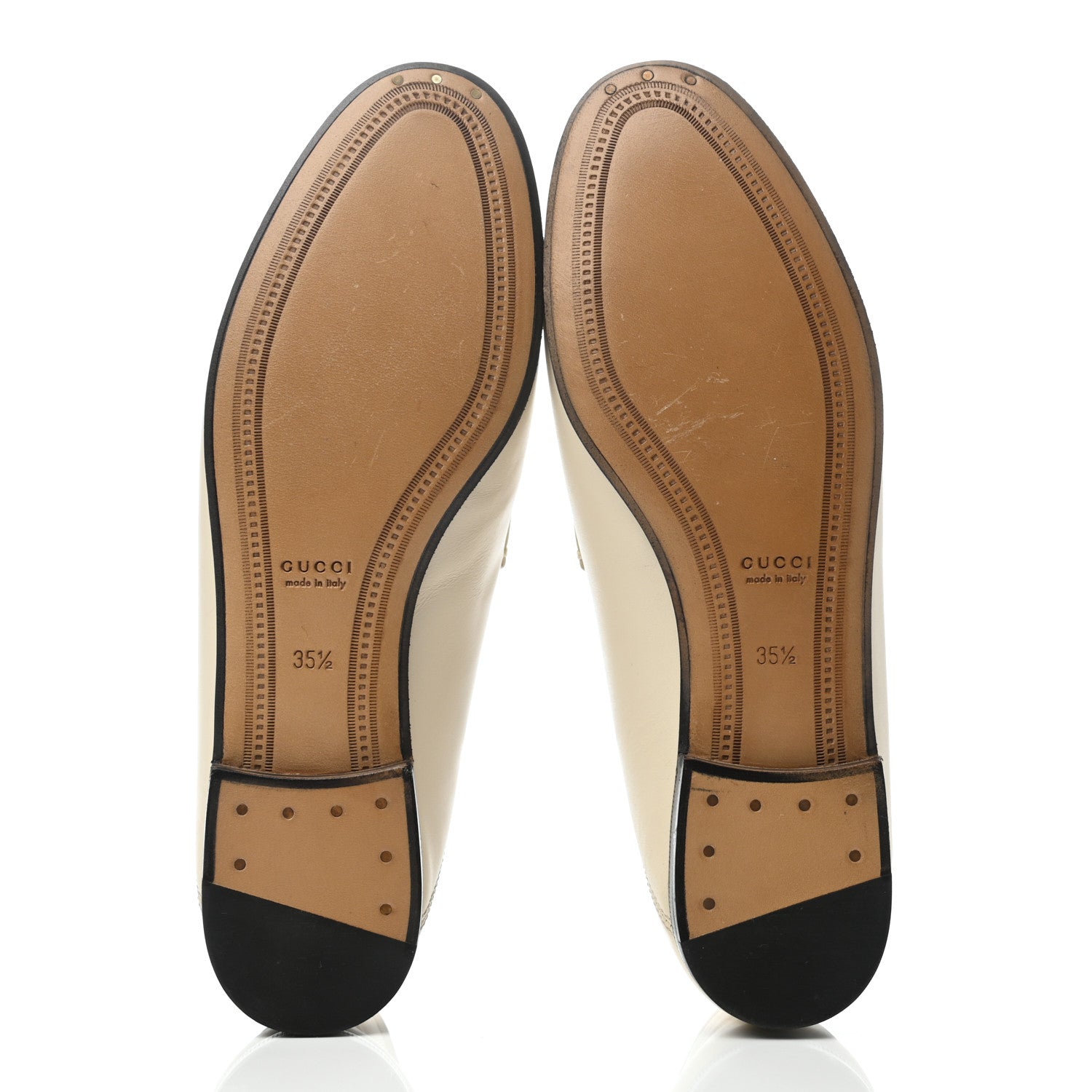 Gucci Calfskin Taste Strawberry Womens Brixton Horsebit Loafers 35.5 Ivory Red 6 of 8