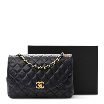 Chanel Lambskin Quilted Round Flap Navy 12 of 12