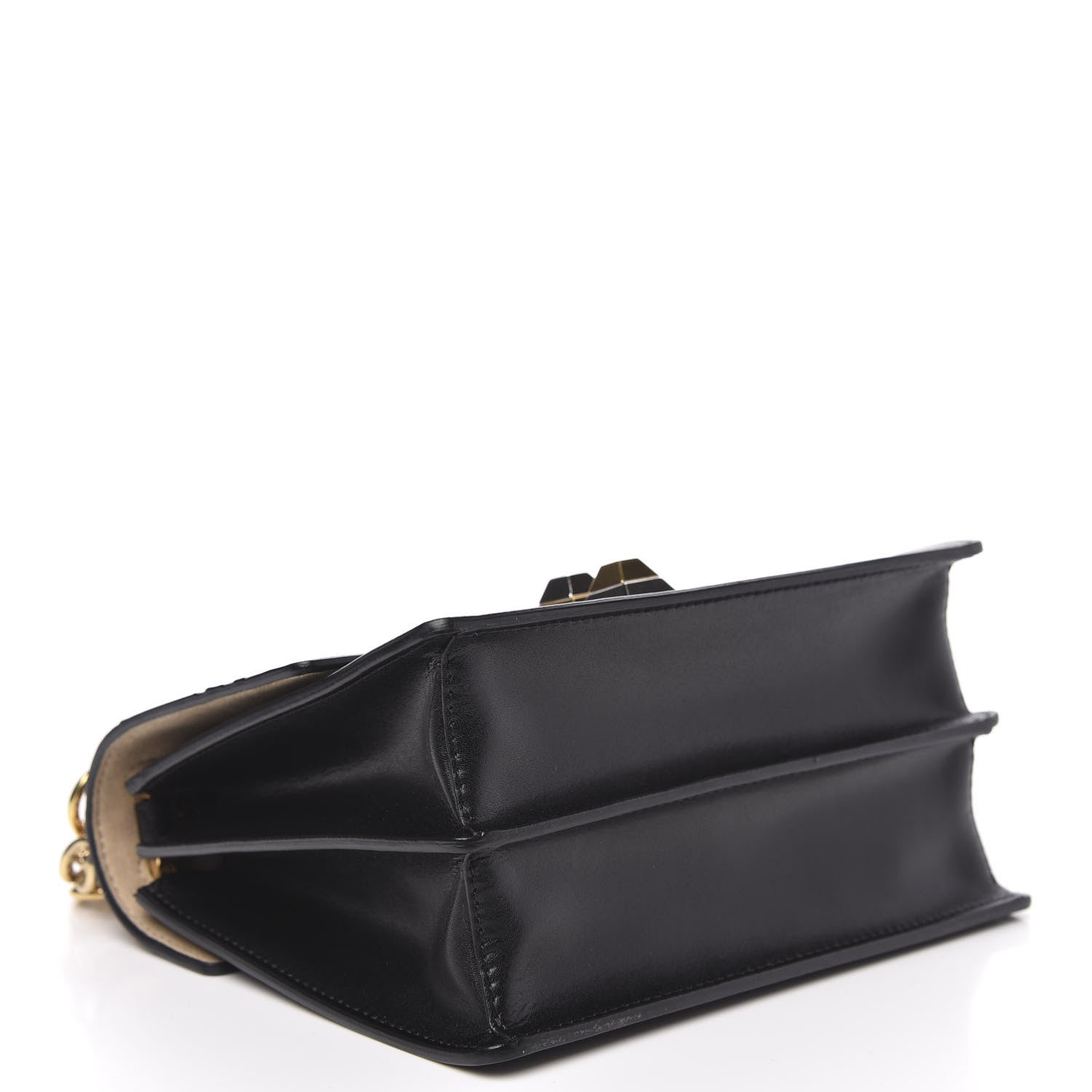 Fendi Vitello Liberty FF 1974 Embossed Small Kan I Shoulder Bag Black 4 of 11