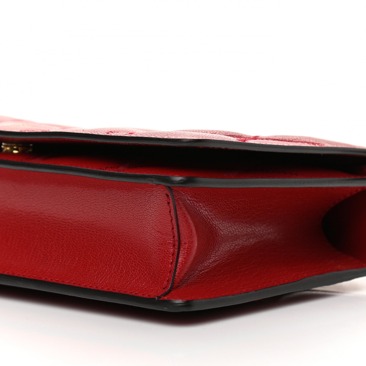 Givenchy Goatskin Quilted GV3 Strap Wallet Vermillon 11 of 14