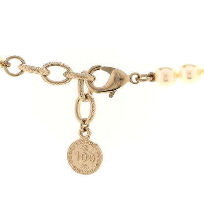 Chanel Pearl CC 100th Anniversary Necklace Light Gold 5 of 6