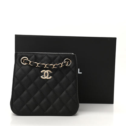 Chanel Caviar Quilted Mini Bucket Bag Black 11 of 11
