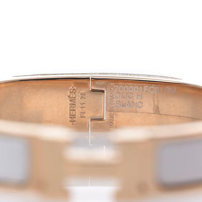 Hermes Enamel Narrow Clic Clac H Bracelet PM White 4 of 4