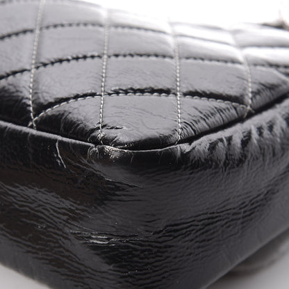 Chanel Vinyl Quilted Jumbo Melrose Degrade Flap Black 12 of 14