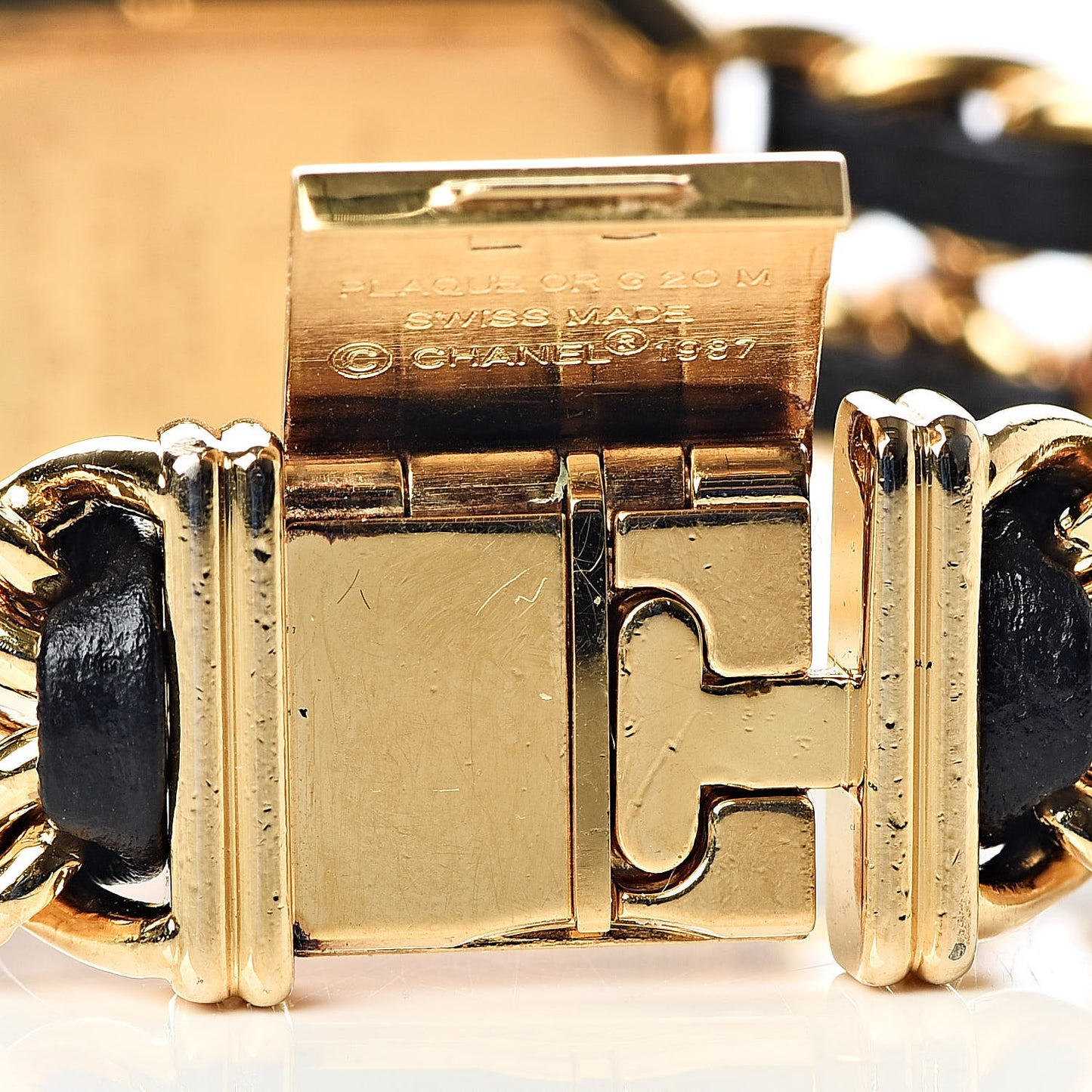 Stainless Steel Lambskin 20mm Chain Premiere Quartz Watch Gold M