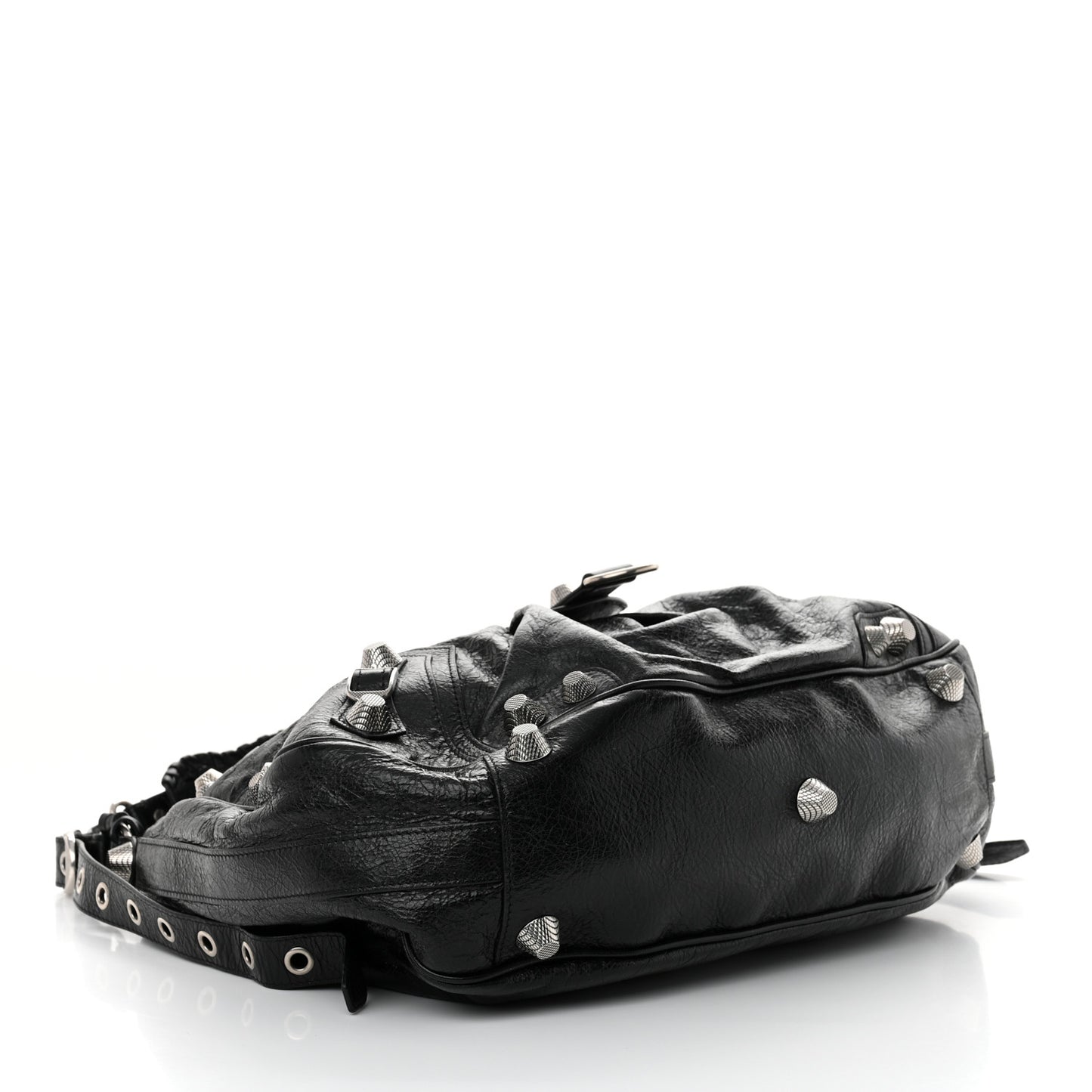 Agneau Arena Large Le Cagole Shoulder Bag Black
