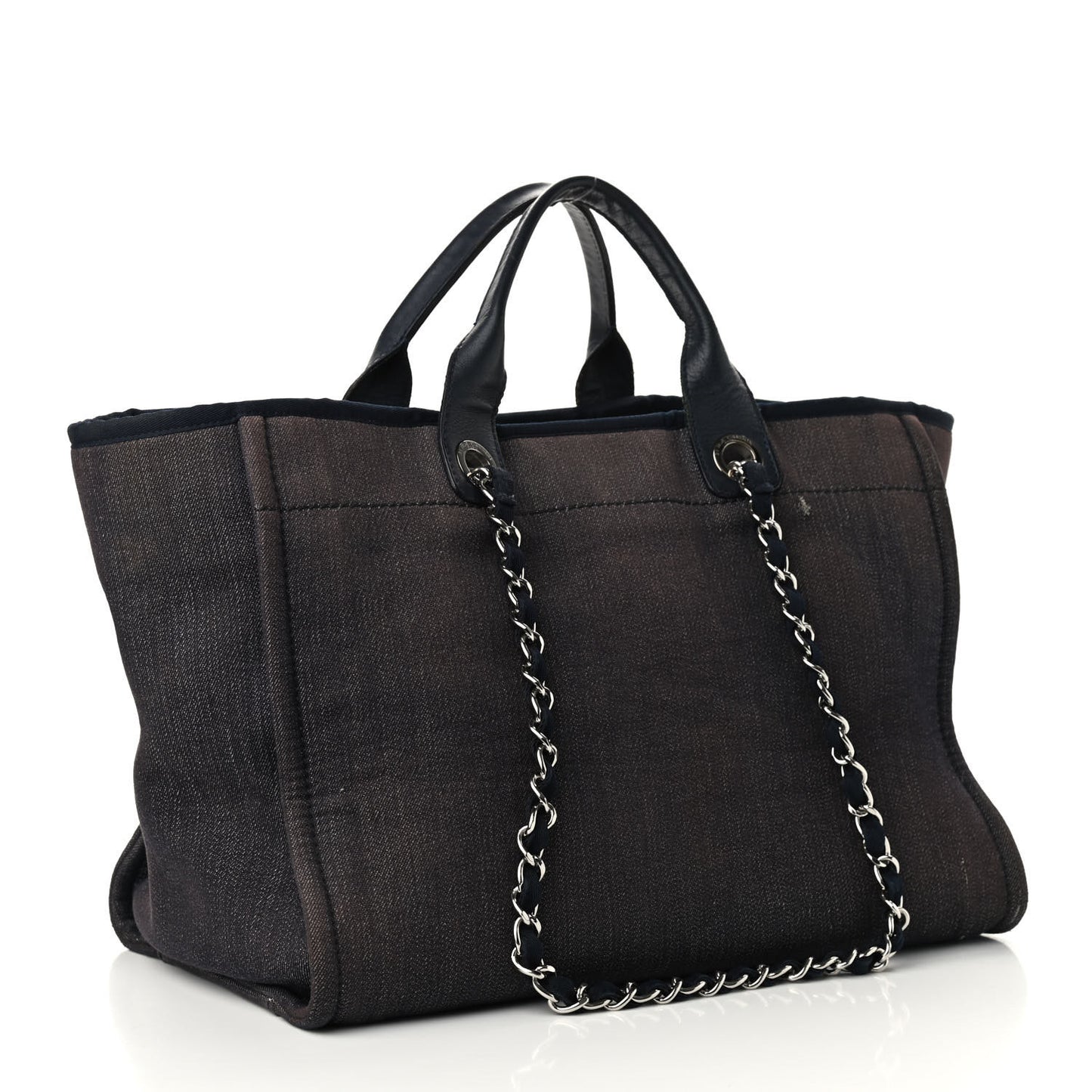 Denim Large Deauville Tote Dark Blue