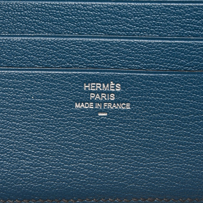 Hermes Lizard Niloticus Citizen Wallet Bleu 6 of 9
