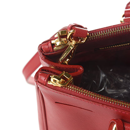 Prada Saffiano Medium Galleria Double Zip Tote Fuoco 15 of 18