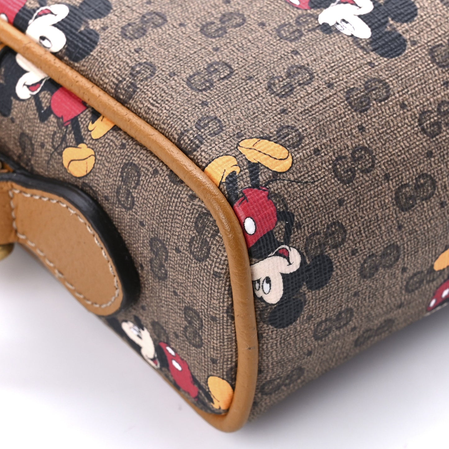 X DISNEY Mini Vintage GG Supreme Monogram Mickey Mouse Shoulder Bag Beige Vintage Sun Oil