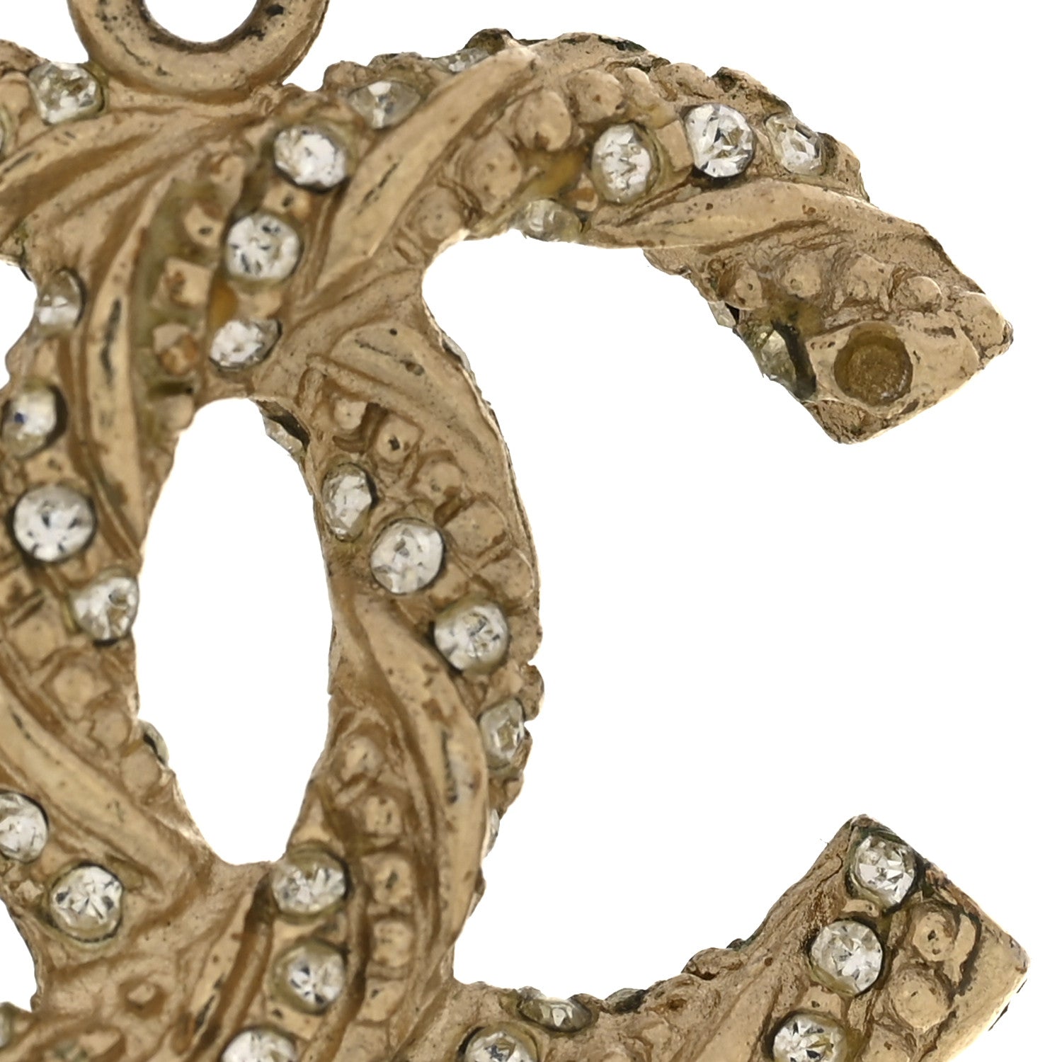 Chanel Graduated Pearl Crystal Twisted CC Long Necklace Gold 6 of 7