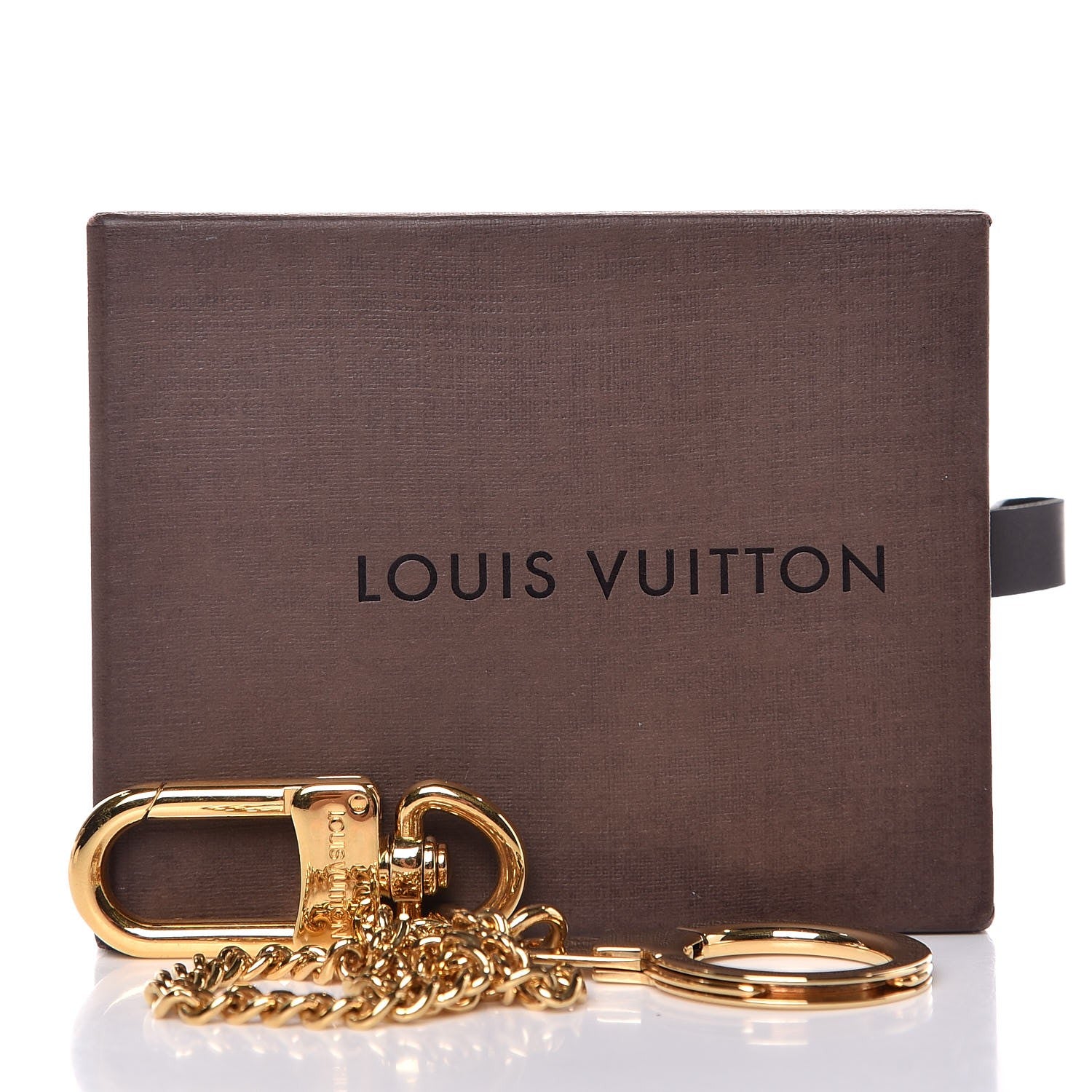 Louis Vuitton Metal Pochette Extender Key Ring Chain Gold 3 of 3