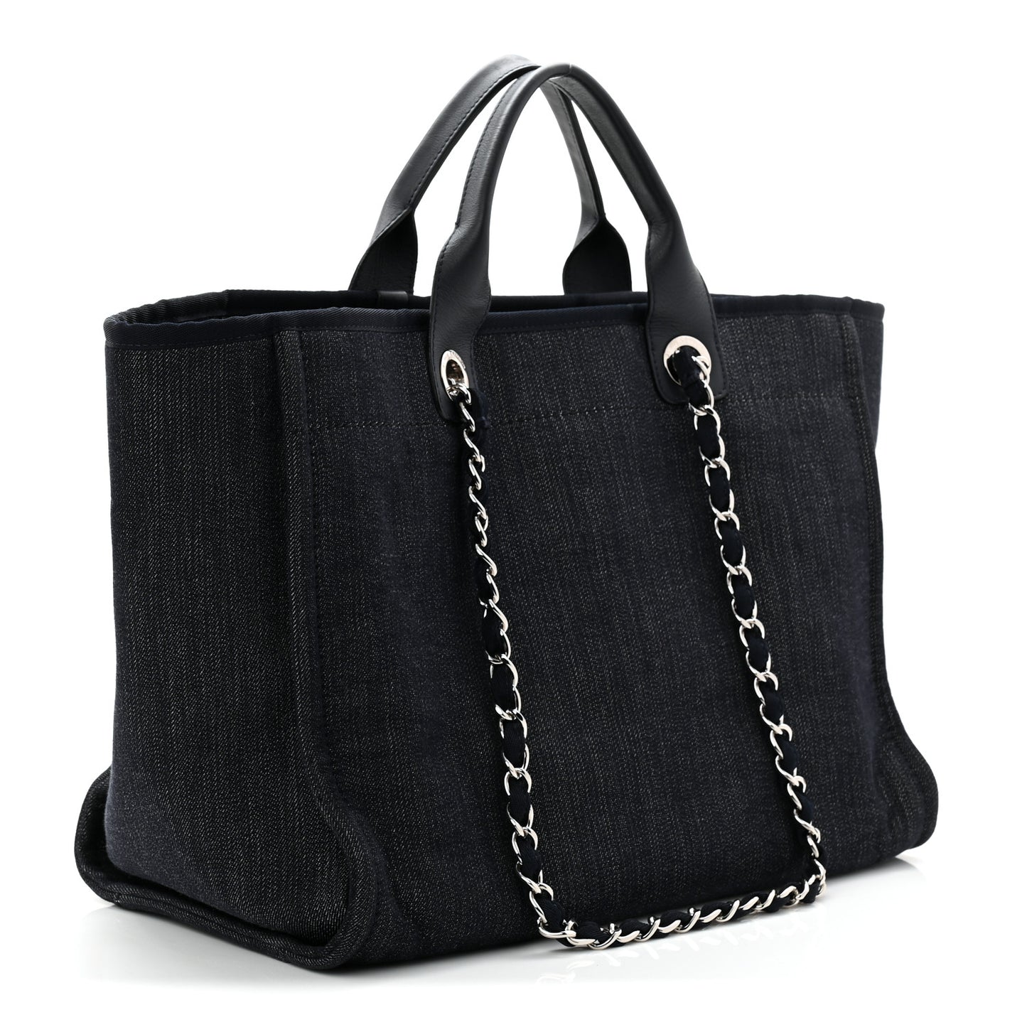 Denim Medium Deauville Tote Dark Blue