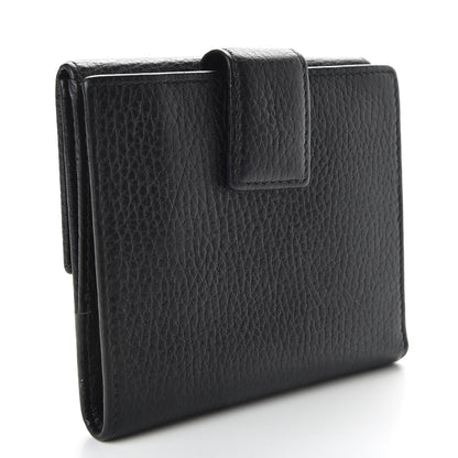Gucci Dollar Calfskin Double G French Flap Wallet Black 3 of 9