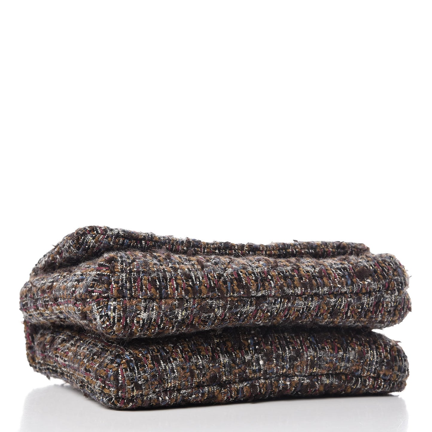 Tweed Wood Mini Coco Handle Flap Beige