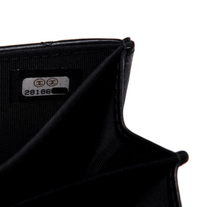 Chanel Lambskin Quilted CC Chic Flap Card Holder Black Gold 8 of 13