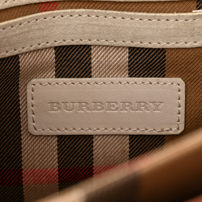 Burberry Derby Calfskin House Check Small Macken Crossbody Bag Limestone 6 of 15