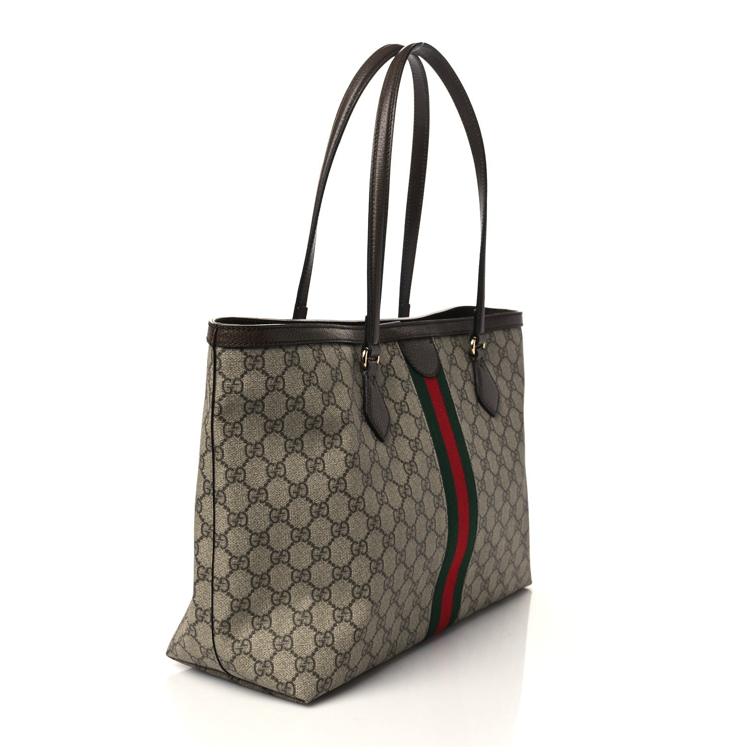 Gucci GG Supreme Monogram Medium Ophidia Shopping Tote Brown 3 of 9