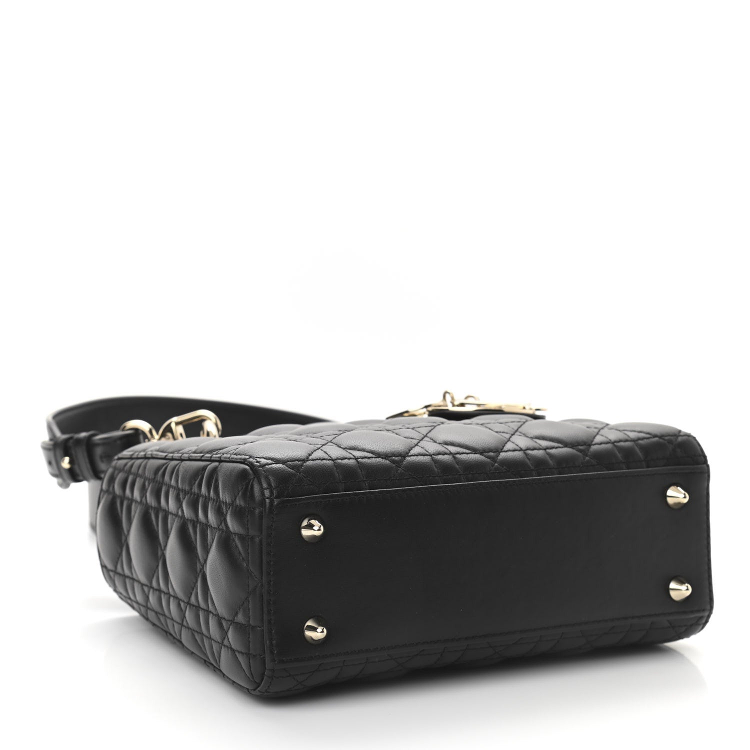Christian Dior Lambskin Cannage Small My ABCDior Lady Dior Black 4 of 10