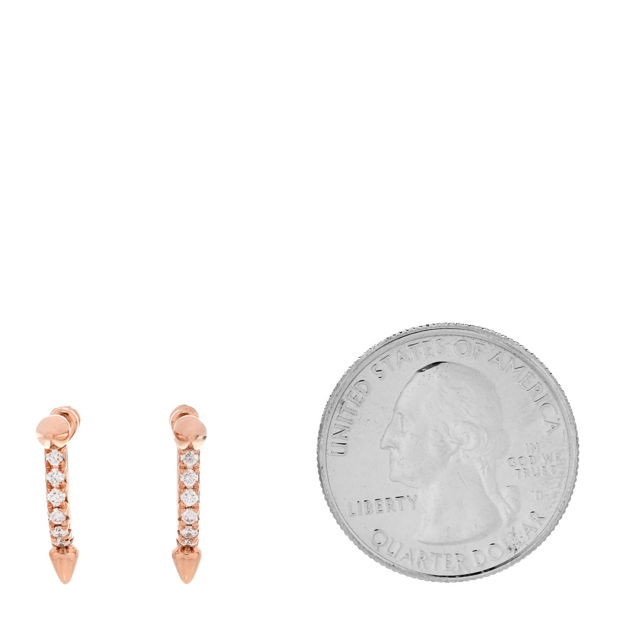 X PHARRELL 18K Rose Gold Diamond Small Titan Earrings