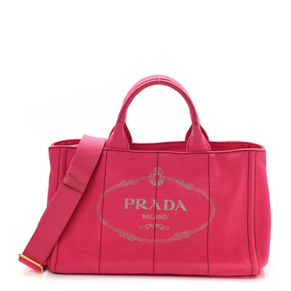 Prada Canapa Logo Tote Peonia 1 of 11
