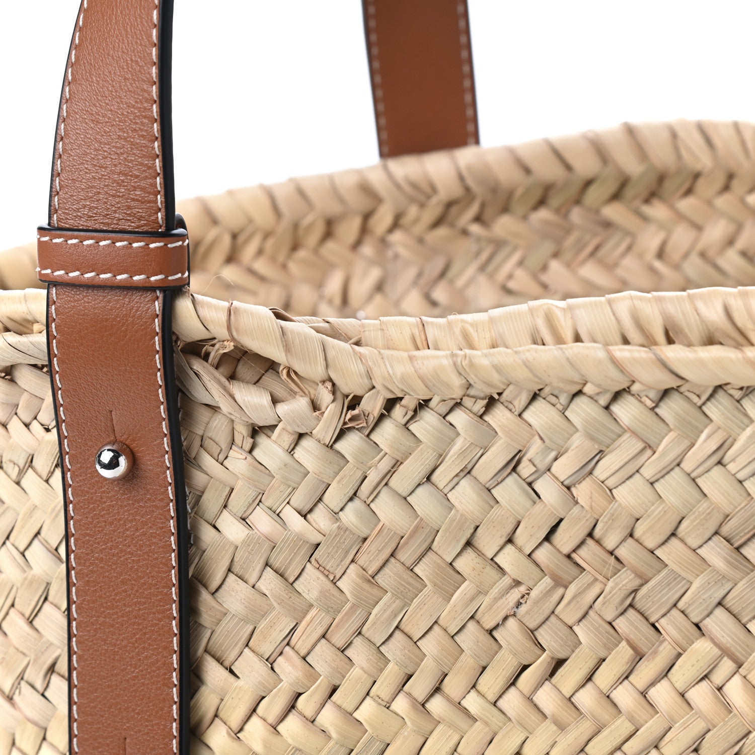 Loewe Raffia Basket Tote Bag Natural Tan 9 of 9