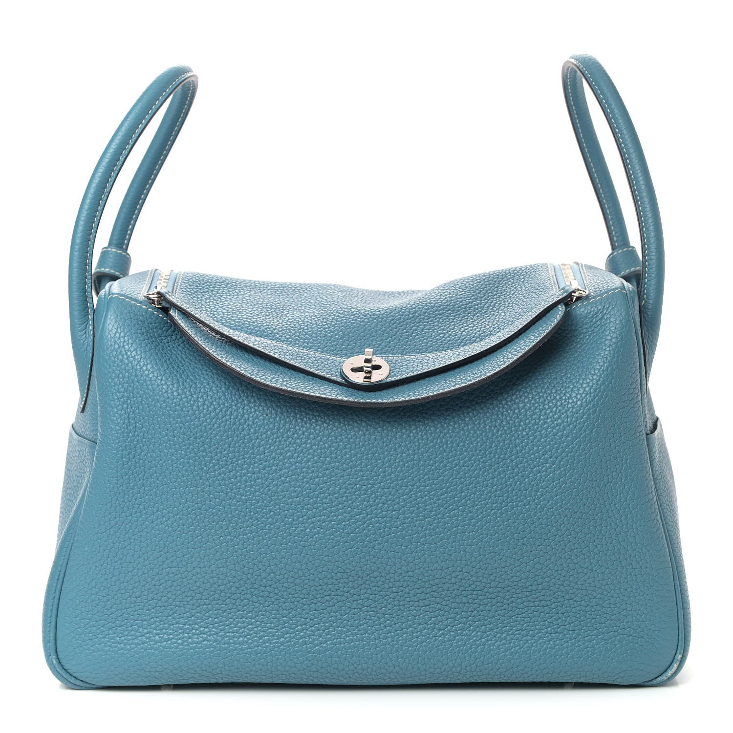 Hermes Taurillon Clemence Lindy 34 Bleu Jean 1 of 8