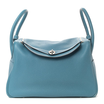 Hermes Taurillon Clemence Lindy 34 Bleu Jean 1 of 8