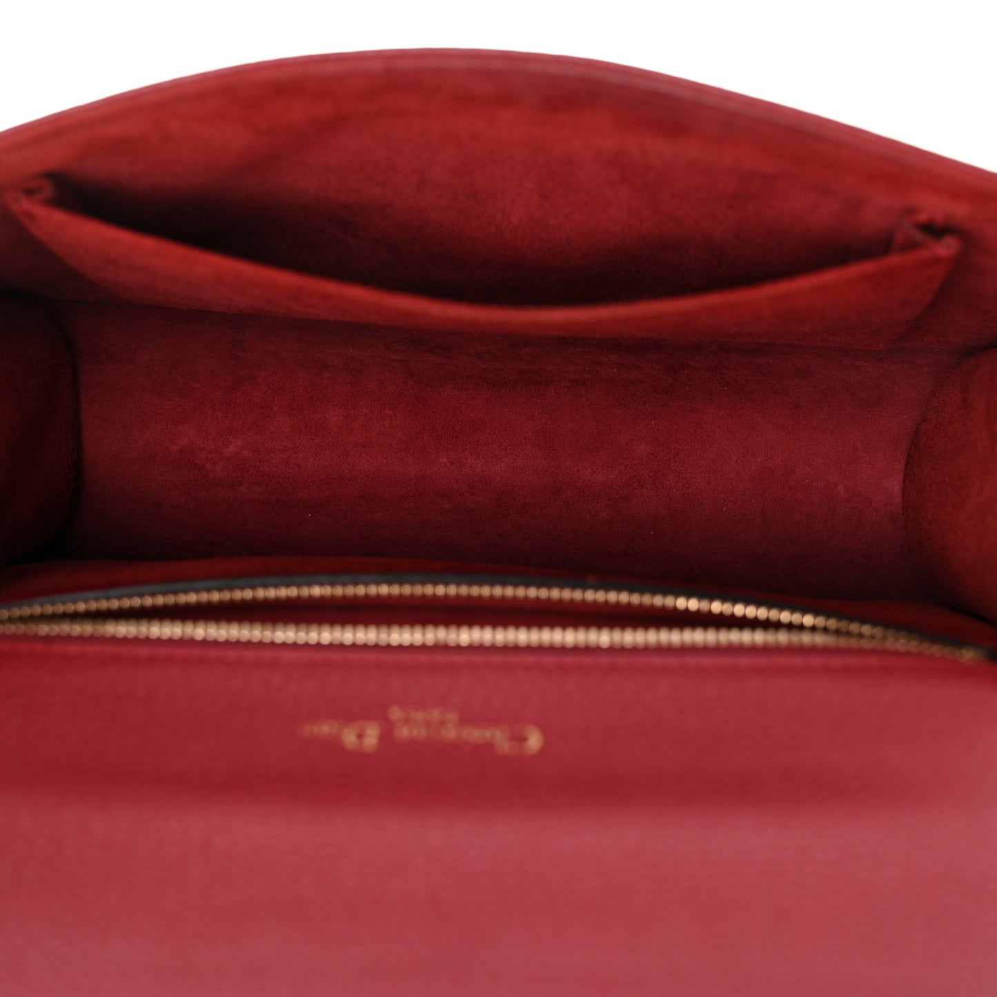 Grained Calfskin Medium Diorama Flap Bag Red