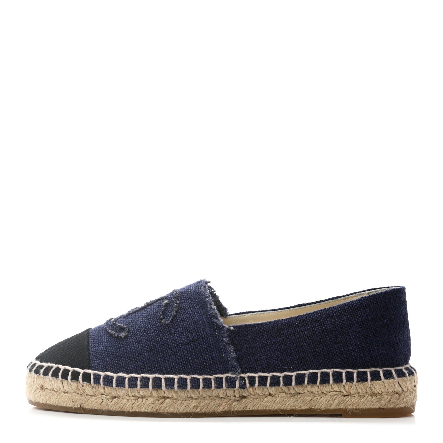 Denim Toile CC Espadrilles 37 Navy Black
