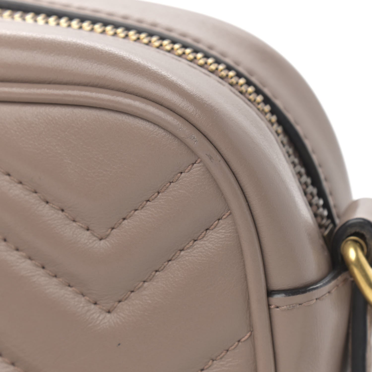 Gucci Calfskin Matelasse Mini GG Marmont Chain Shoulder Bag Porcelain Rose 13 of 14