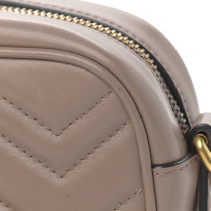 Gucci Calfskin Matelasse Mini GG Marmont Chain Shoulder Bag Porcelain Rose 13 of 14