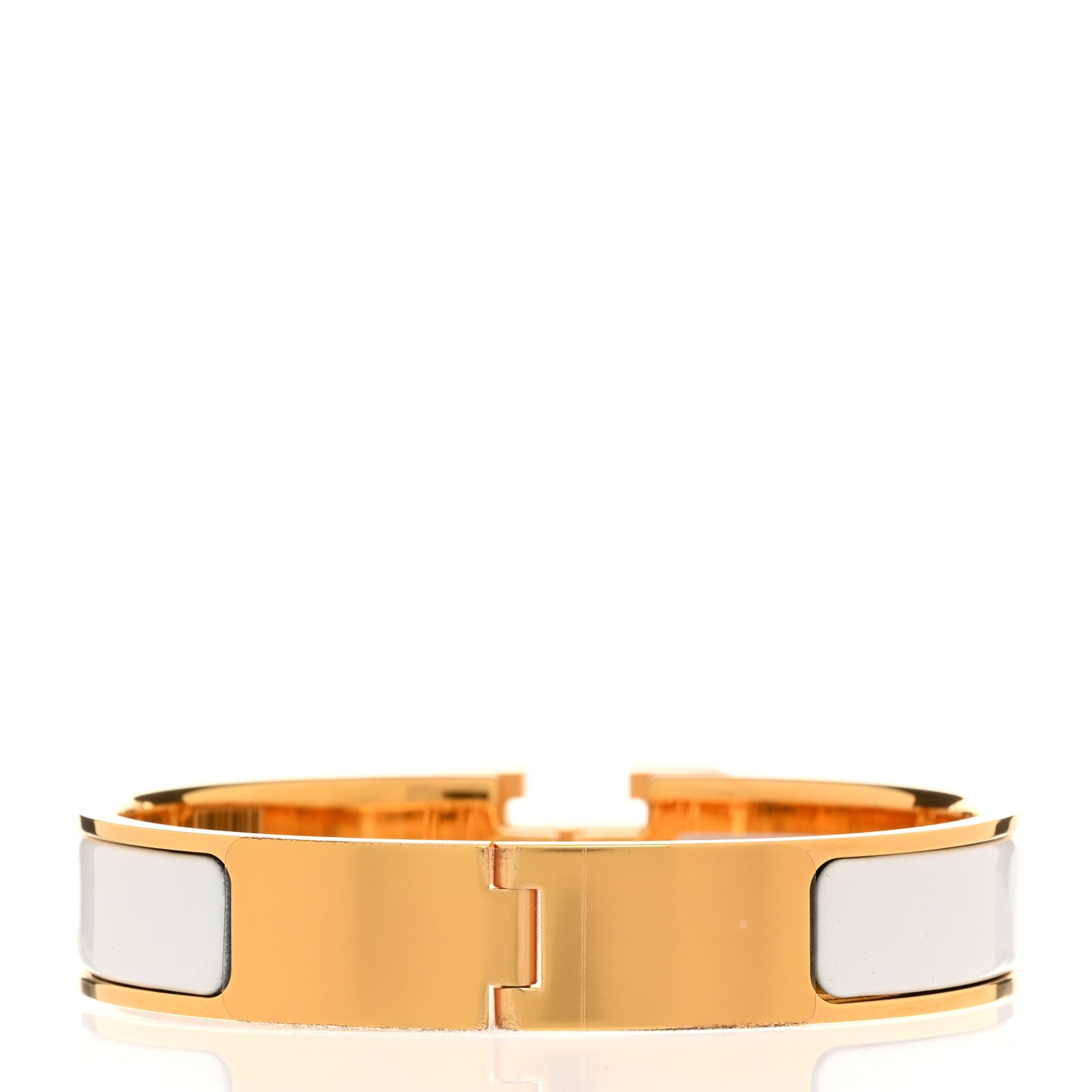 Hermes Enamel Narrow Clic Clac H Bracelet PM White 3 of 5