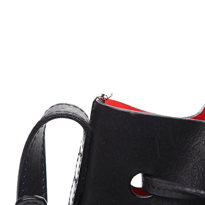 Mansur Gavriel Vegetable Tanned Calfskin Bucket Bag Black Flamma 8 of 15